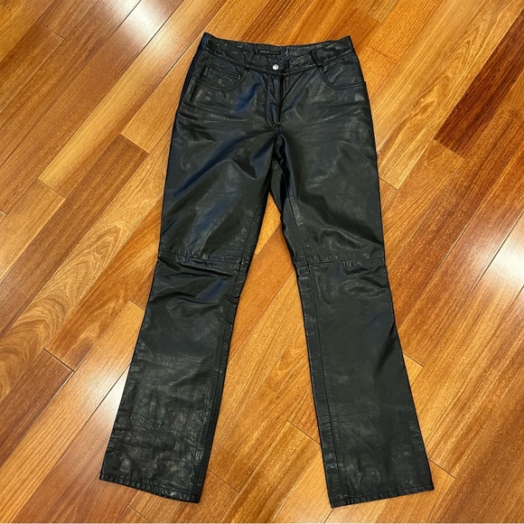 Black Leather Rudsak Pants size 30 Women’s straight leg - Picture 3 of 8
